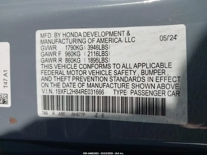 2024 HONDA CIVIC SPORT