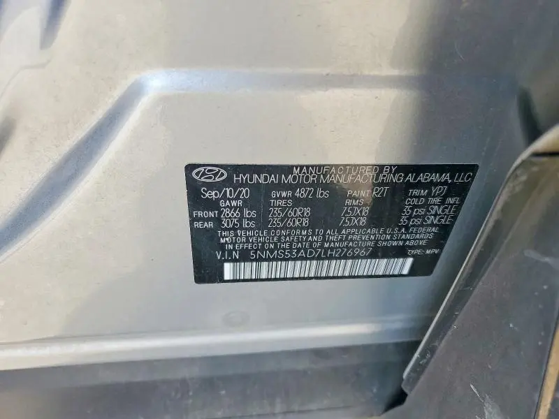 2020 HYUNDAI SANTA FE LIMITED  