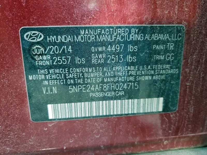 2015 HYUNDAI SONATA SE  