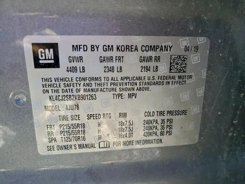 2019 BUICK ENCORE SPORT TOURING  