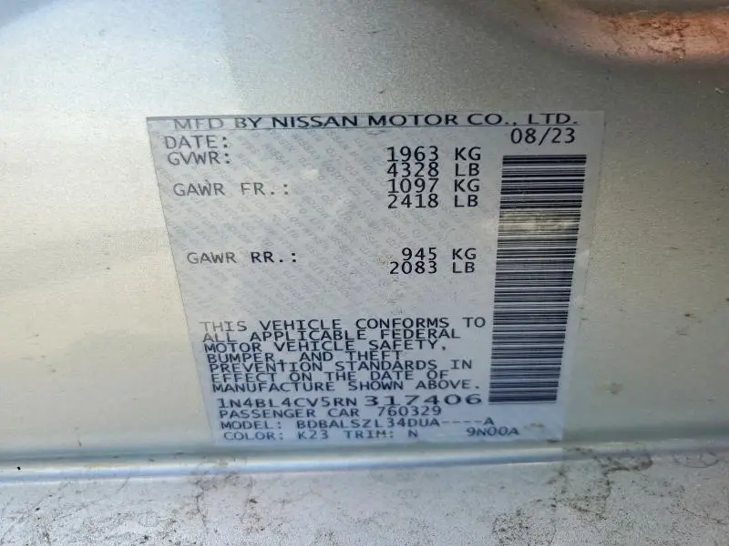 2024 NISSAN ALTIMA SR  