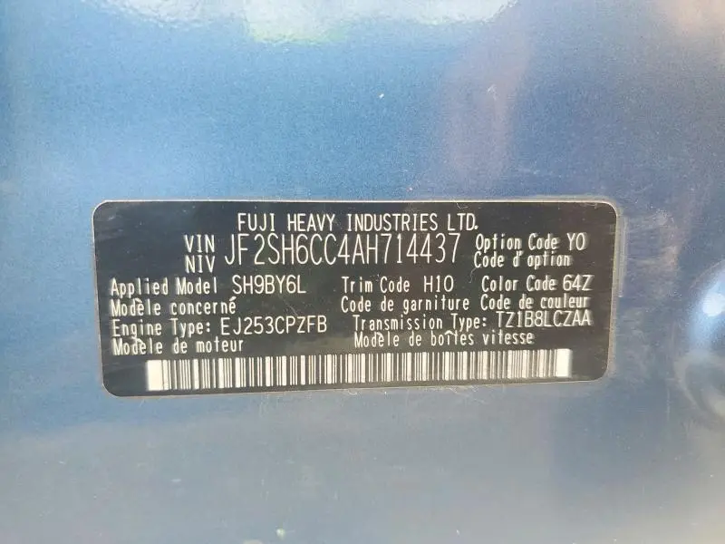 2010 SUBARU FORESTER 2.5X PREMIUM  