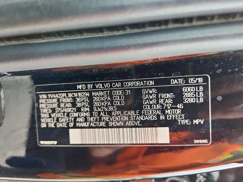 2019 VOLVO XC90 T6 INSCRIPTION  