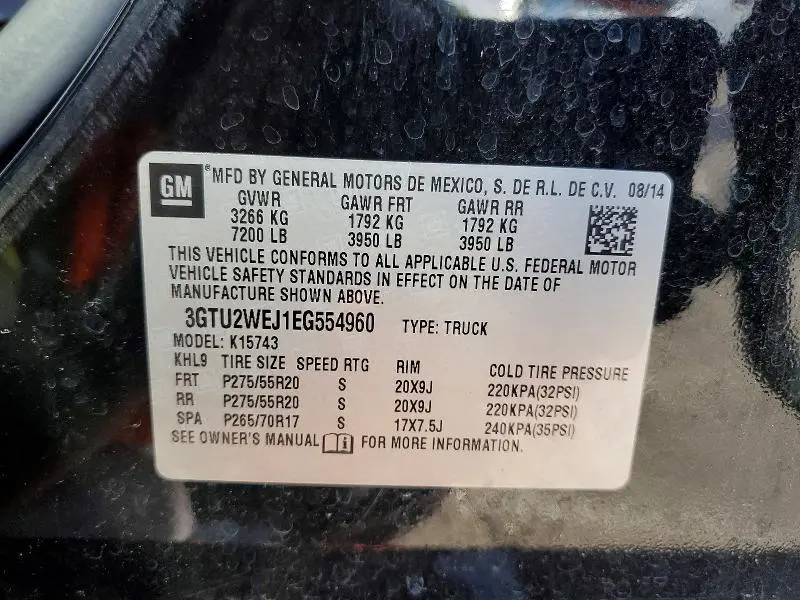 2014 GMC SIERRA K1500 DENALI  