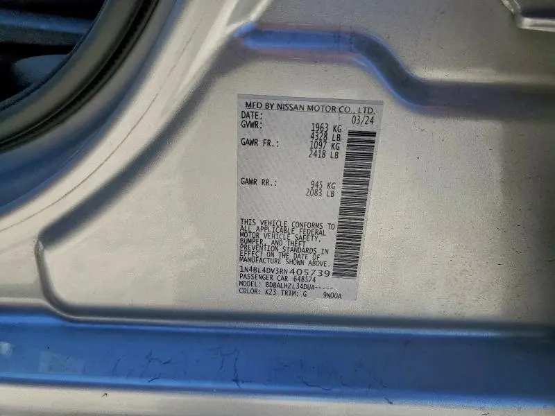 2024 NISSAN ALTIMA SV  