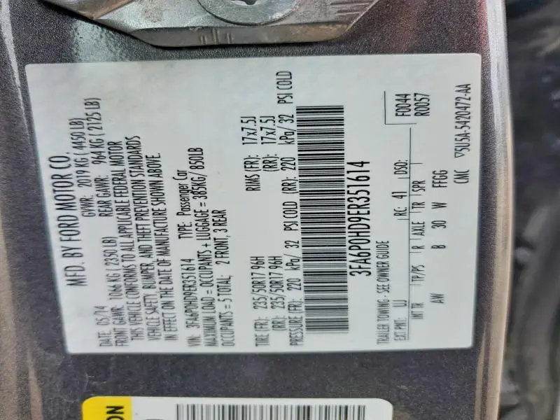 2014 FORD FUSION SE  