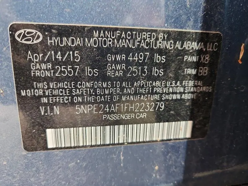 2015 HYUNDAI SONATA SE  