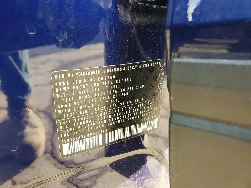 2021 VOLKSWAGEN TIGUAN S  