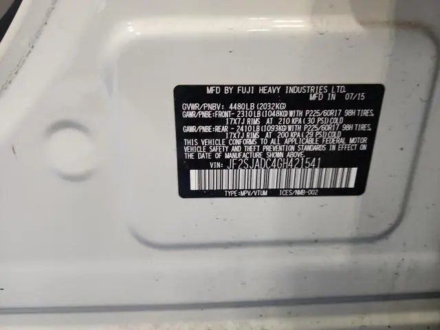 2016 SUBARU FORESTER 2.5I PREMIUM  