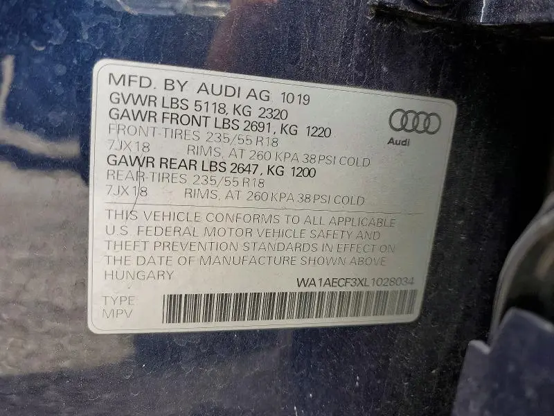 2020 AUDI Q3 PREMIUM  