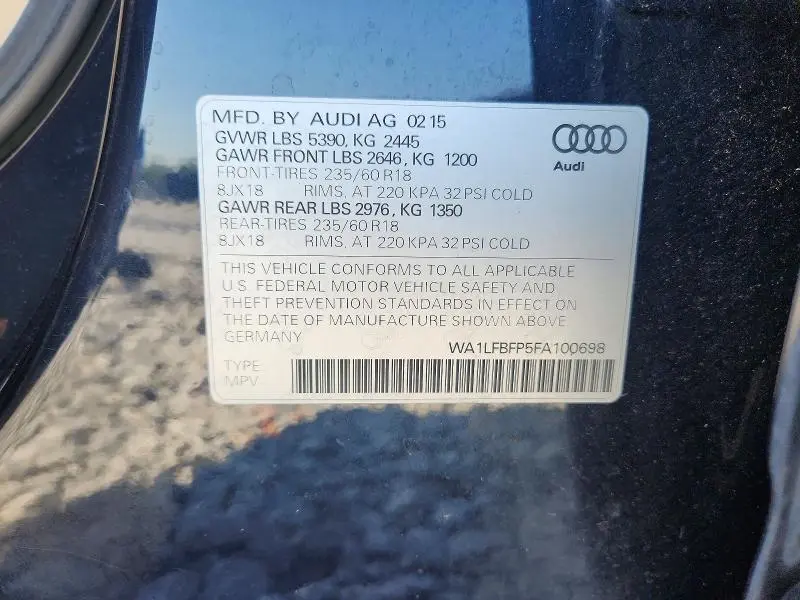 2015 AUDI Q5 PREMIUM PLUS  