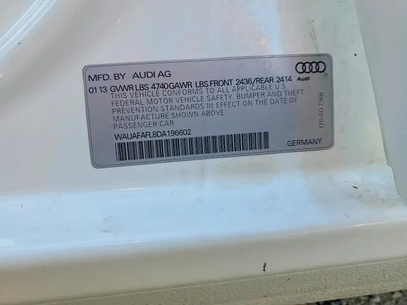 2013 AUDI A4 PREMIUM  