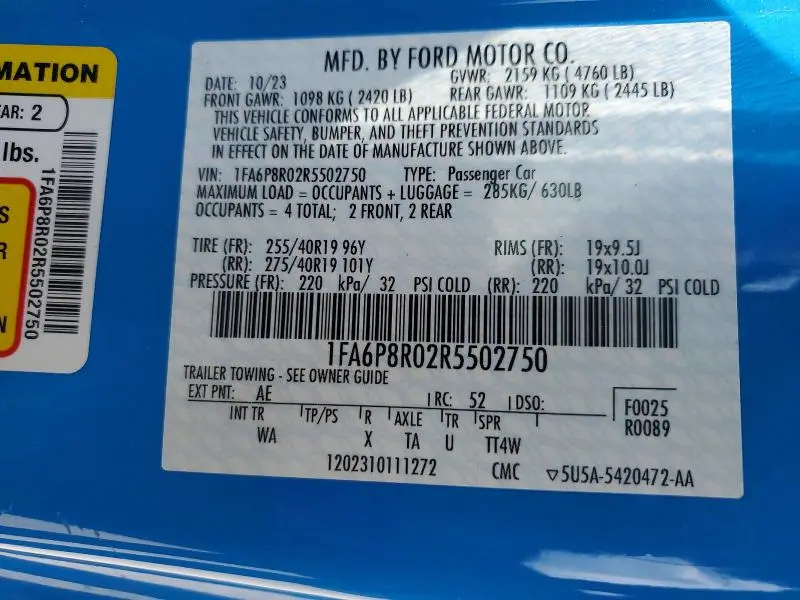2024 FORD MUSTANG DARK HORSE  