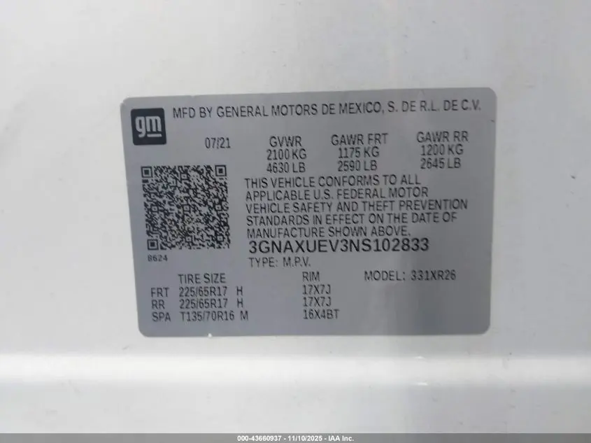 2022 CHEVROLET EQUINOX AWD LT