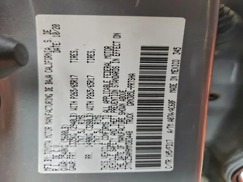 2021 TOYOTA TACOMA DOUBLE CAB  