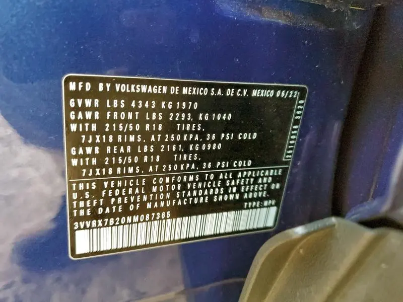 2022 VOLKSWAGEN TAOS SE  