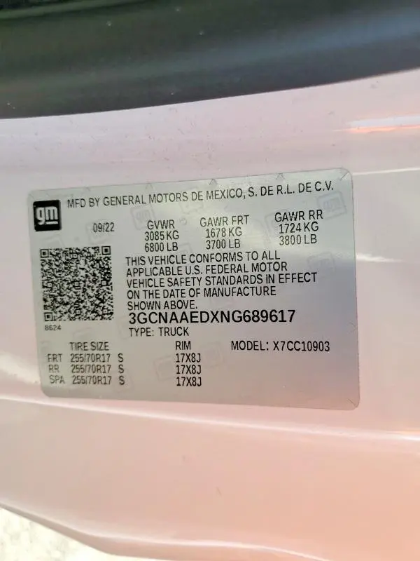 2022 CHEVROLET SILVERADO C1500  