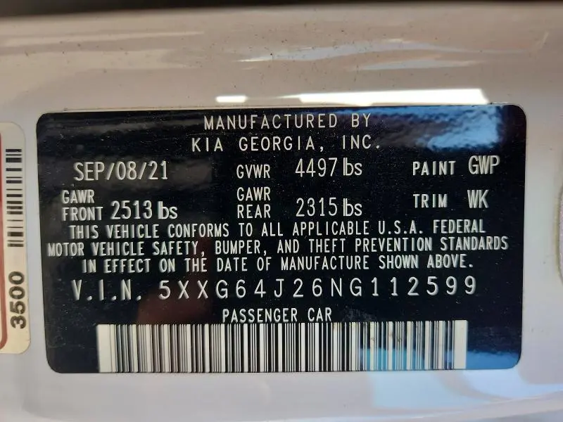 2022 KIA K5 GT LINE  