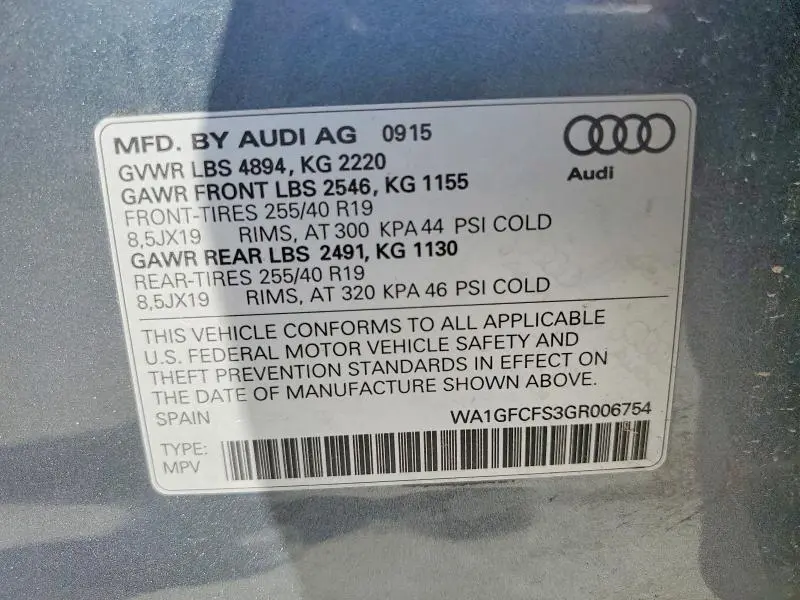 2016 AUDI Q3 PRESTIGE  