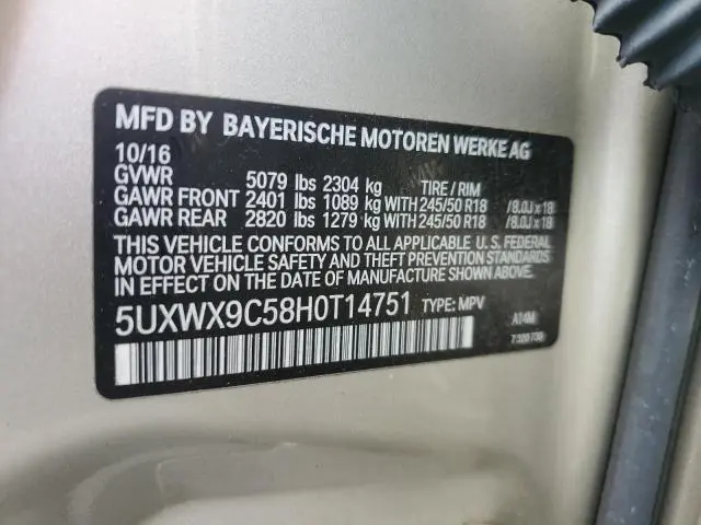 2017 BMW X3 XDRIVE28I  