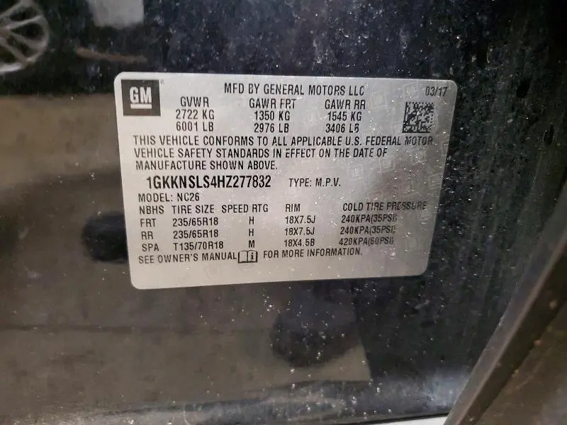 2017 GMC ACADIA SLE  