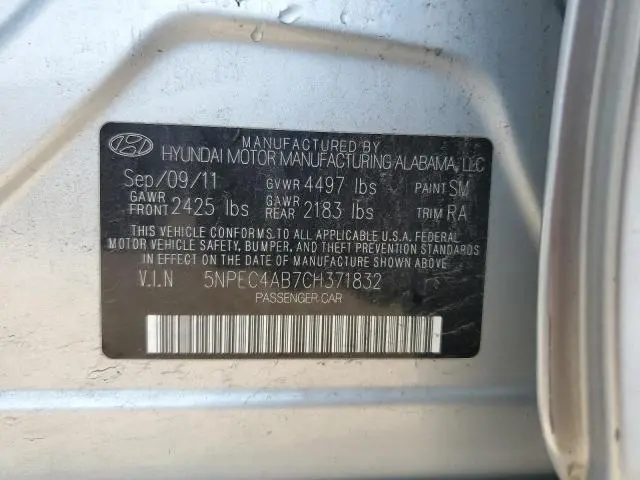2012 HYUNDAI SONATA SE  