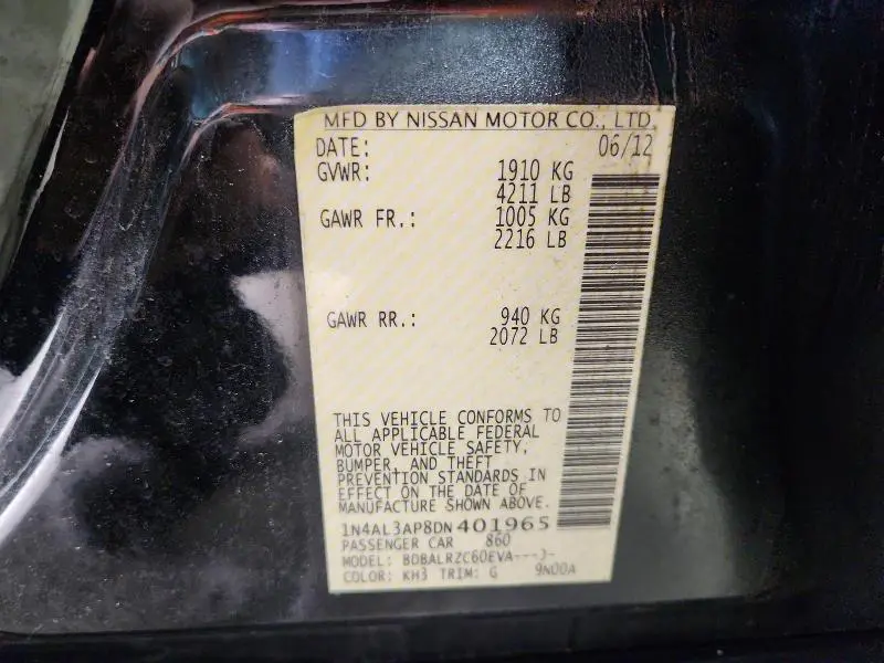2013 NISSAN ALTIMA 2.5  