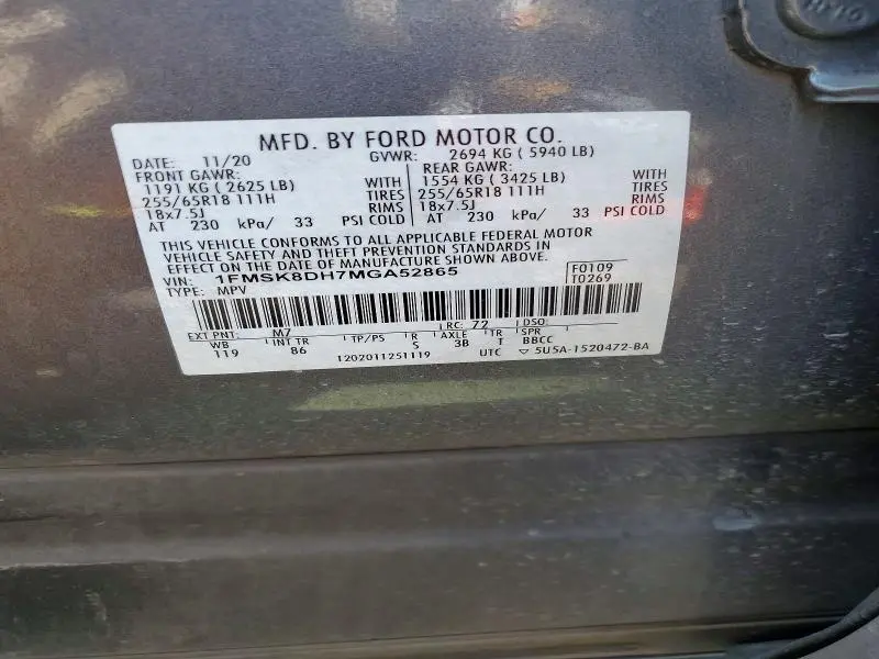 2021 FORD EXPLORER XLT  