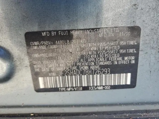 2011 SUBARU FORESTER 2.5X PREMIUM  