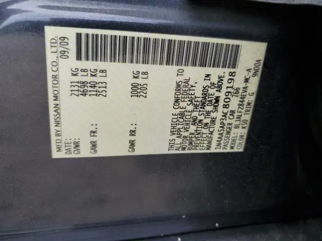 2010 NISSAN MAXIMA S  