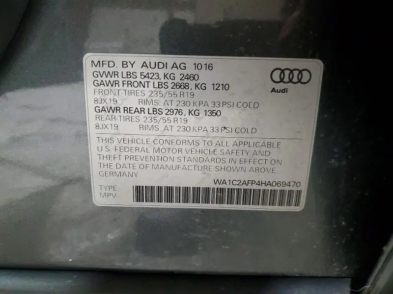 2017 AUDI Q5 PREMIUM  