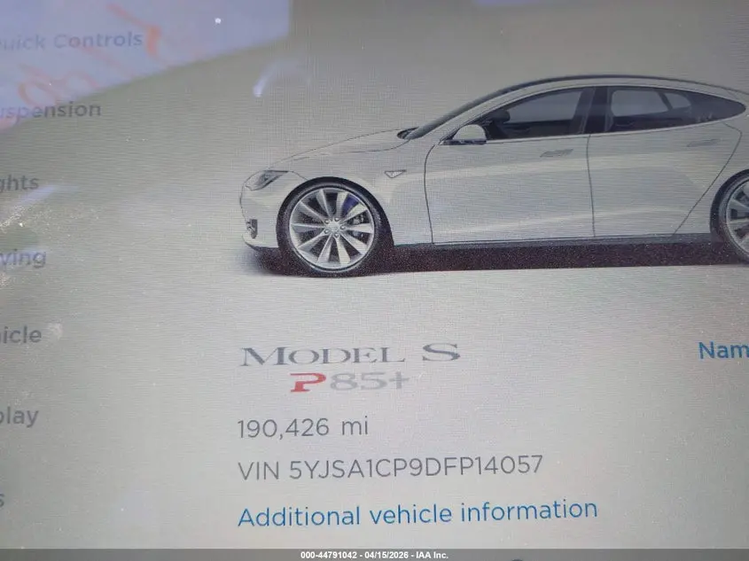2013 TESLA MODEL S PERFORMANCE
