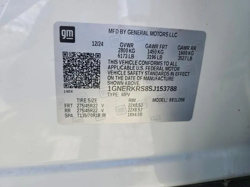 2025 CHEVROLET TRAVERSE HIGH COUNTRY  