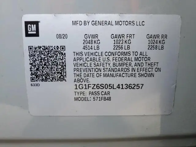 2020 CHEVROLET BOLT EV PREMIER  