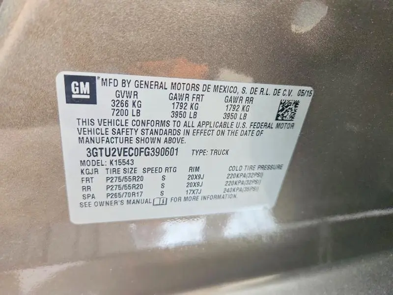 2015 GMC SIERRA K1500 SLT  