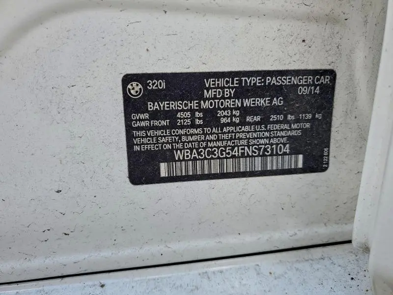 2015 BMW 320 I XDRIVE  