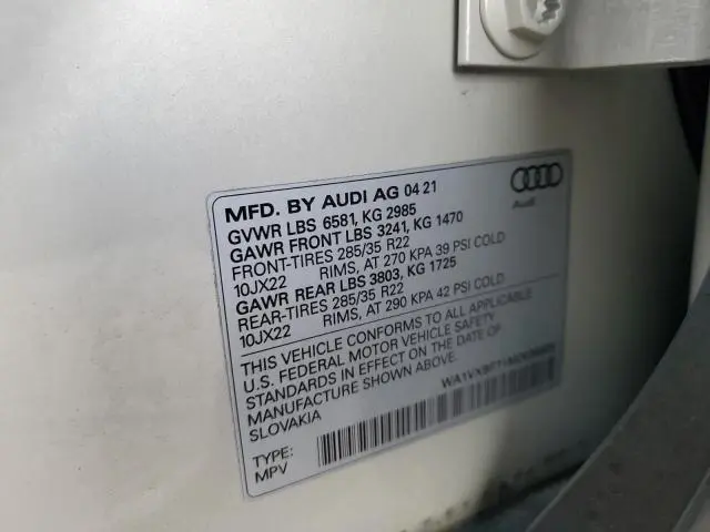 2021 AUDI Q7 PRESTIGE  