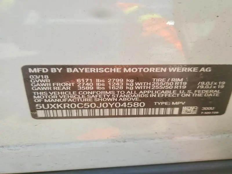 2018 BMW X5 XDRIVE35I  