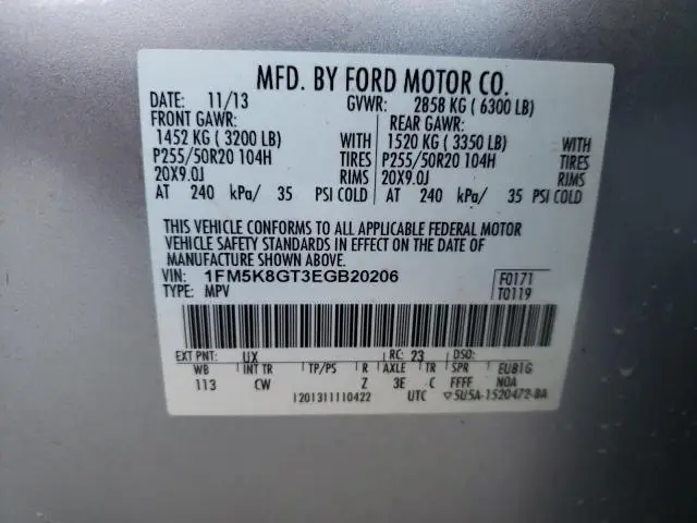 2014 FORD EXPLORER SPORT  