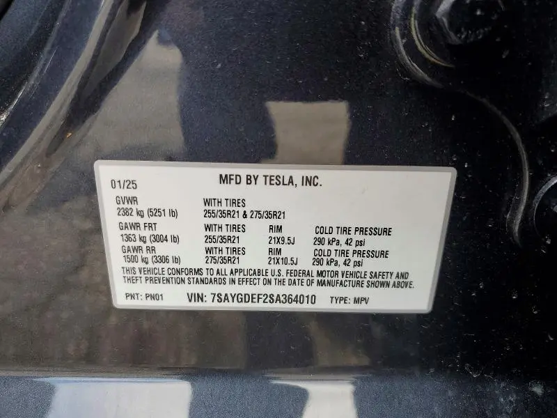 2025 TESLA MODEL Y   