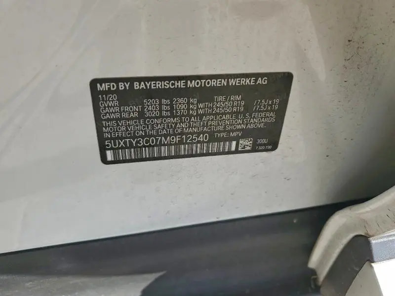 2021 BMW X3 SDRIVE30I  