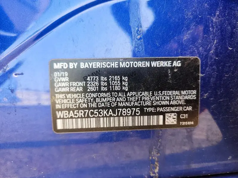 2019 BMW 330XI   