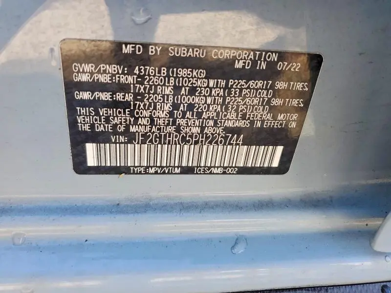 2023 SUBARU CROSSTREK SPORT  