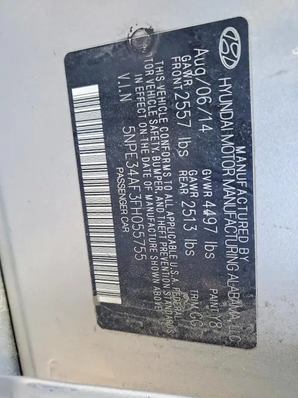 2015 HYUNDAI SONATA SPORT  