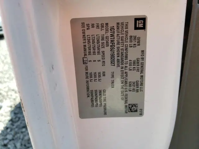 2018 GMC SAVANA G2500  