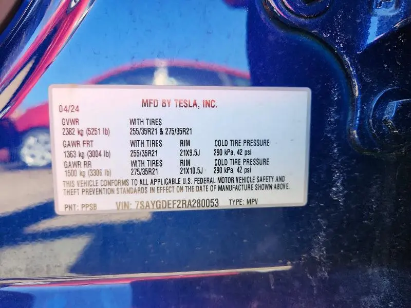 2024 TESLA MODEL Y   