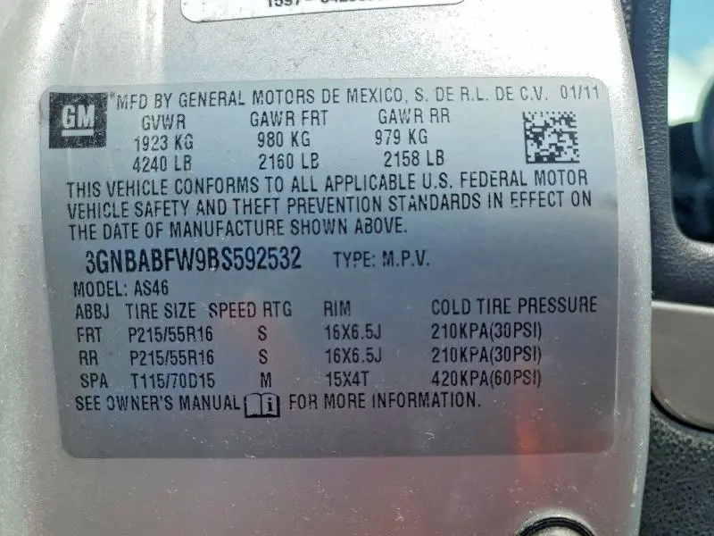 2011 CHEVROLET HHR LT  