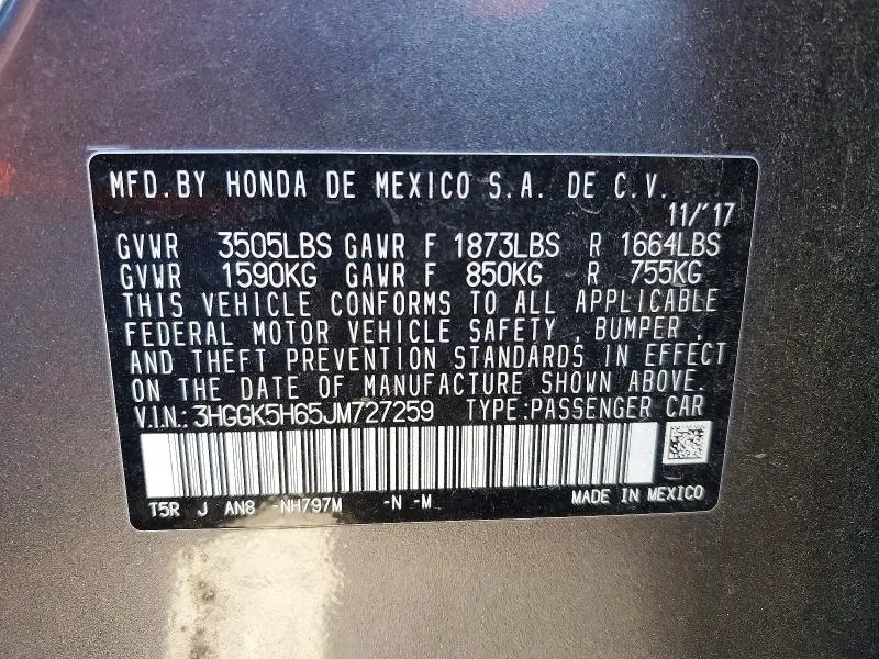 2018 HONDA FIT SPORT  