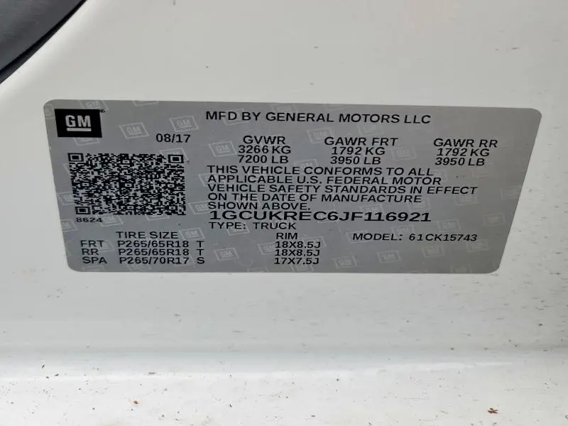 2018 CHEVROLET SILVERADO K1500 LT  