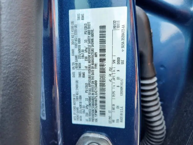 2020 FORD ESCAPE SEL  